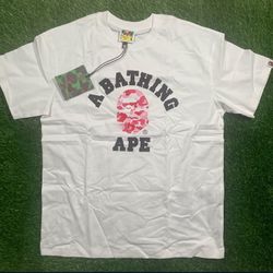pink bape shirt