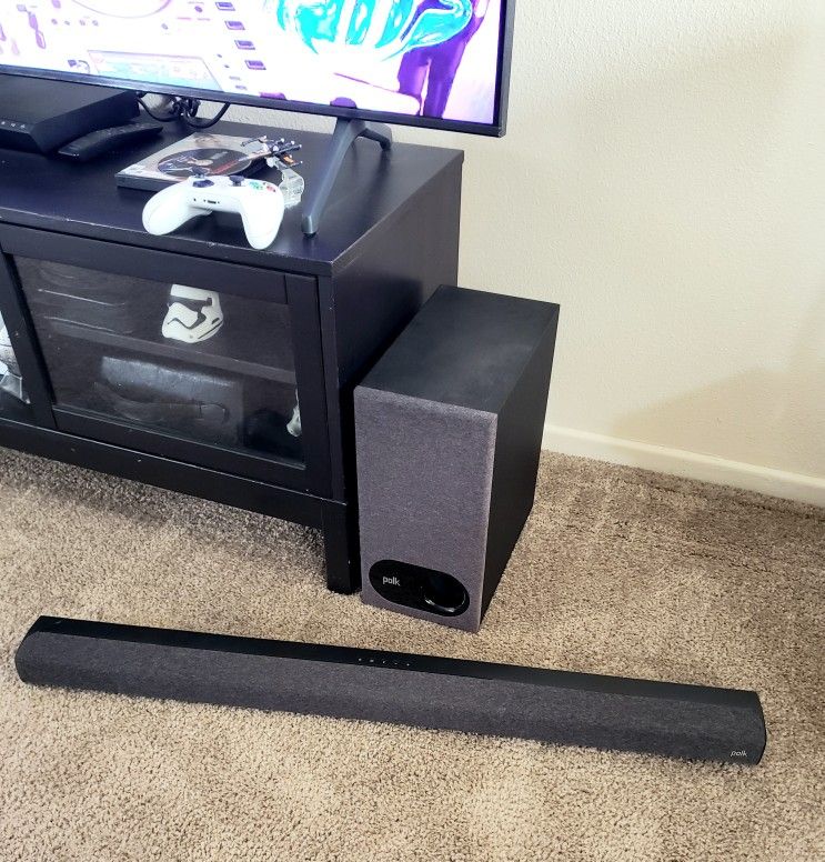 Polk Signa S3 2.1 Channel Universal TV Ultra Slim Sound Bar & Wireless Subwoofer System
