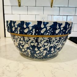 Blue and White Stoneware Pottery