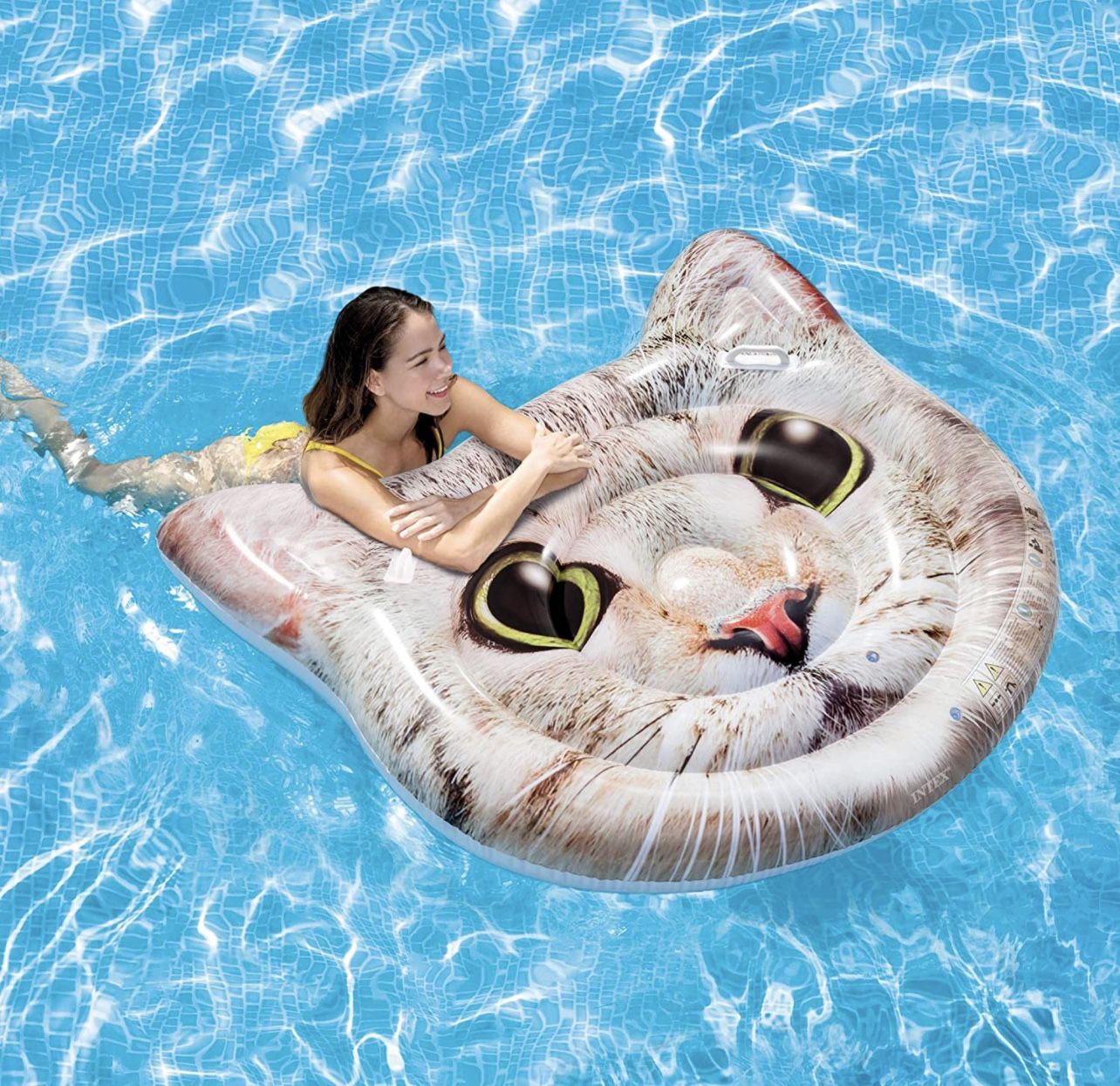 Cat Face Inflatable Island, 58in x 53in