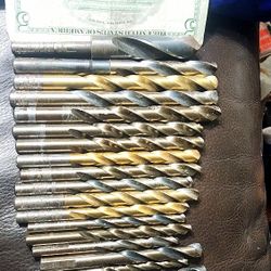 There are a lot of drill bits of all sizes, and most are unused at 45 a pack or 150 all
