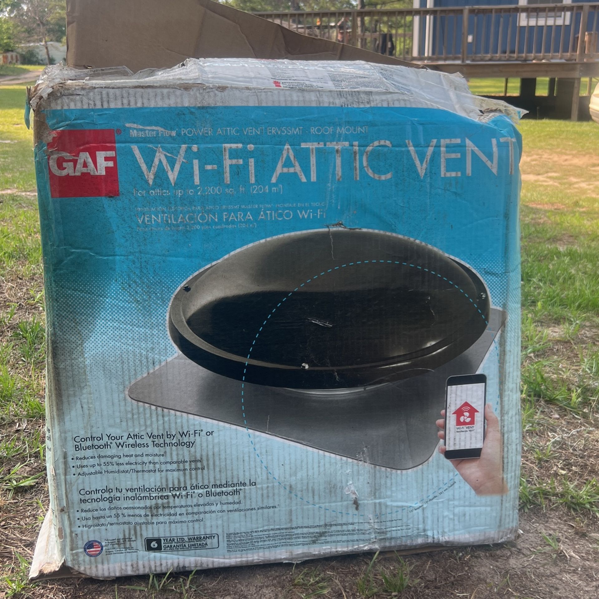 GAF Master Flow Power Attic Vent ERV5SMt Roof Mount for Sale in Prattville,  AL - OfferUp
