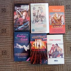 Lot Of 6 Vhs Vcr Tapes 10.00