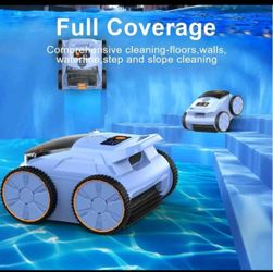 Robotic Pool Vacuum, Pool Cleaner for Inground Pools, Smart Navigation, Floor/Wall/Waterline Cleaning, 150 Mins Runtime for Pool Up to 2000 Sq.ft