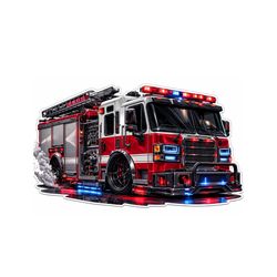 4,5” Fire truck JDM Street Racing Tuned Fire Department  Sticker FD  Car Decal