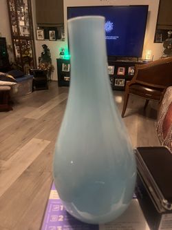 Baby Blue Glass Vase
