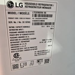 LG 20 Cu Ft Top Fridge/freezer