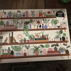 1000 pc jigsaw puzzle plant shelfie