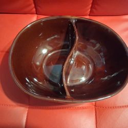 Vintage Mar-Crest Oven-Proof Stoneware Divided Dish