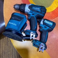 Makita Impact And Hammer Drill And Sander