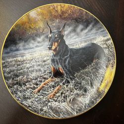 Danbury Mint Faithful Guardian Doberman Pinschers Collector Plate (A1504)