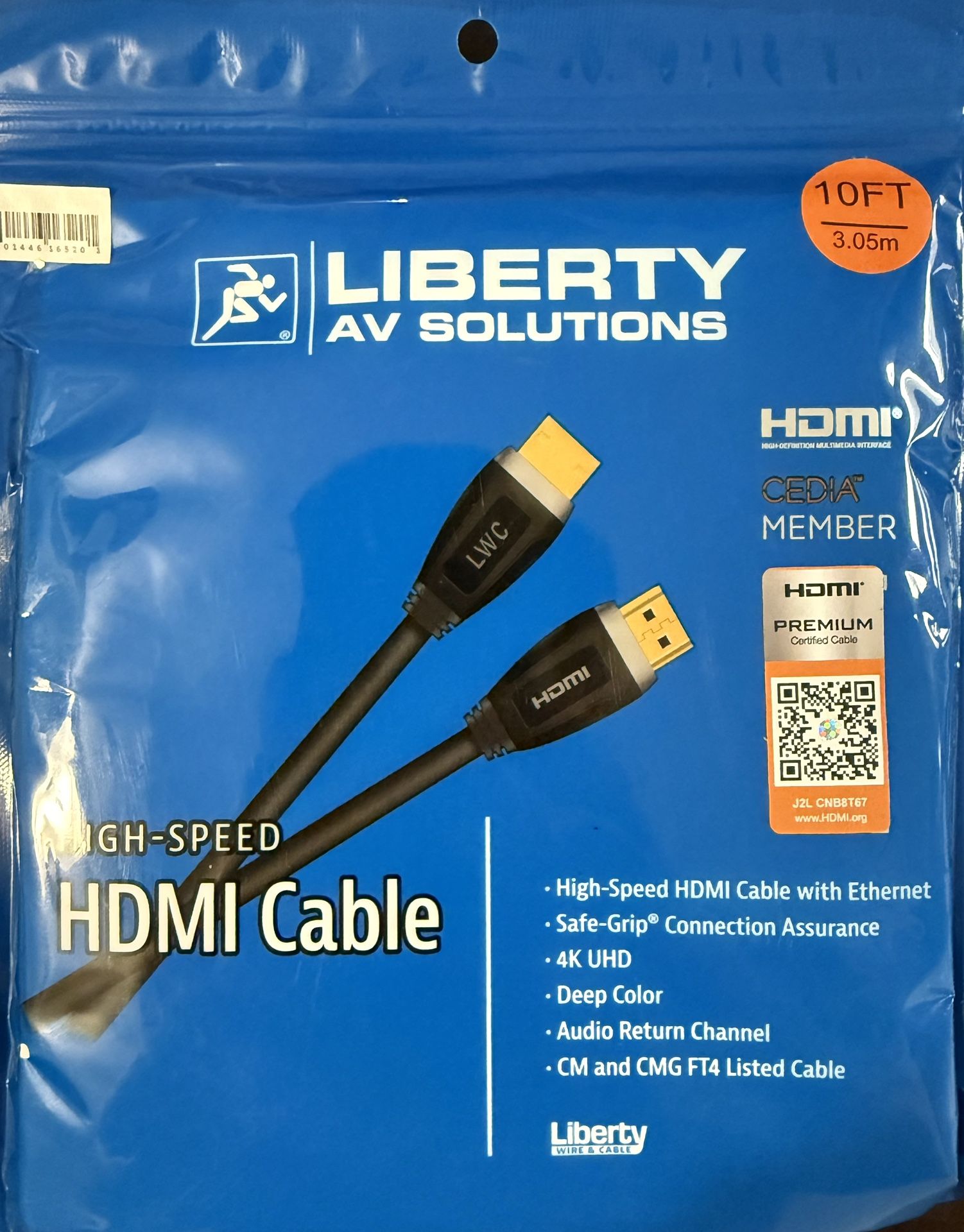 Liberty AV Solutions High-Speed HDMI Cable 10ft