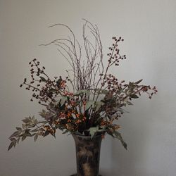 Brown & Gold Mosaic Vase $25