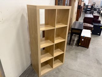 IKEA Maple Veneer Kallax 8 Cube Organizer Bookcase