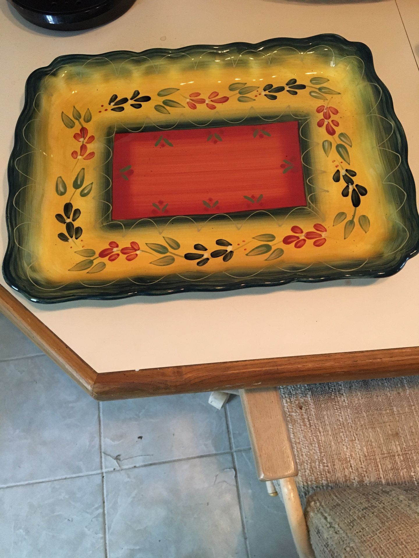 La Province Hand Crafted And Hand Painted Platter