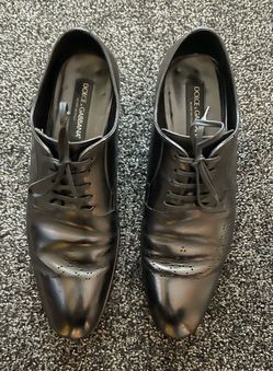 Dolce & Gabbana Authentic Italian Black Leather Men’s Dress Shoes