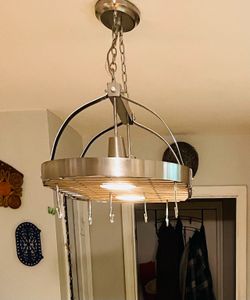 Pan rack kitchen lights