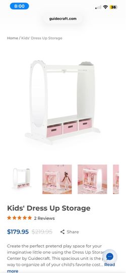 Guidecraft Kids' Dress Up Storage Center