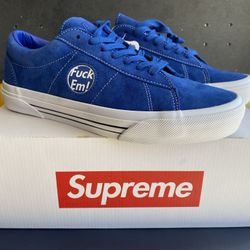 Vans Supreme Fuck Em Blue 9 1/2