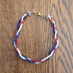 4th Of July Beaded Bracelet 