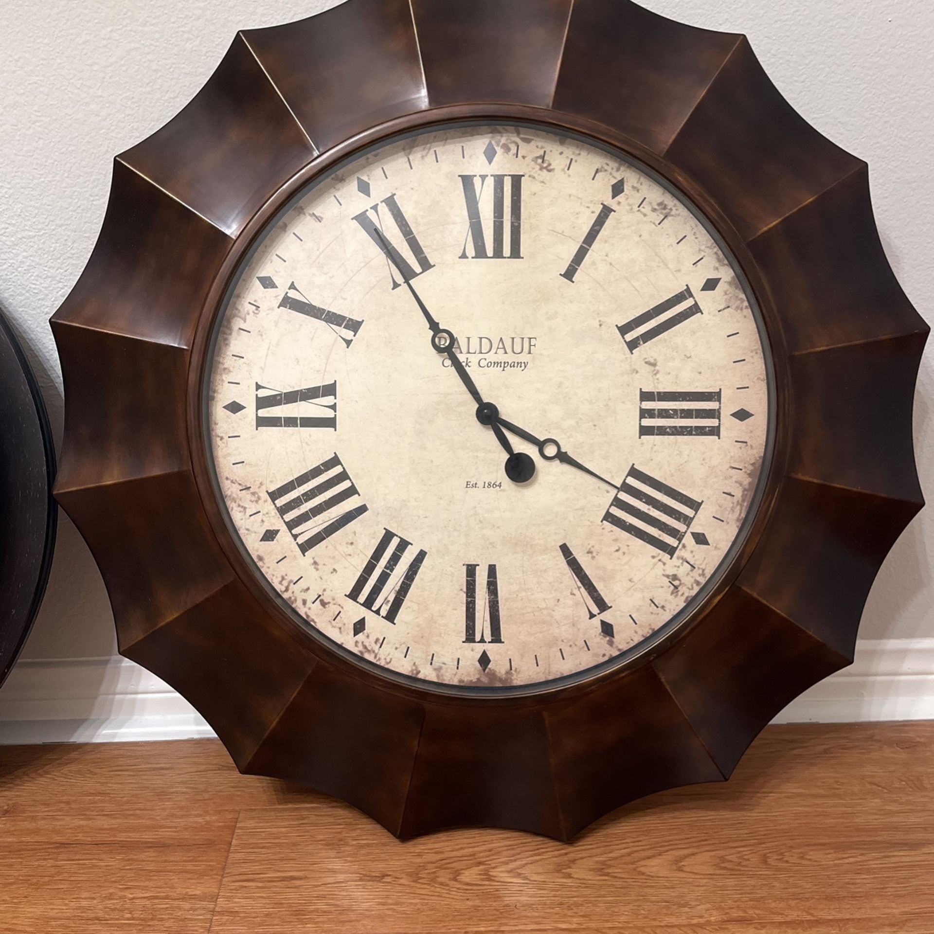 29 Inch Large Clock Brown Bronze
