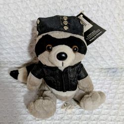 Harley Davidson Black Gray Raccoon Bubba Plush Toy 2000 Vintage