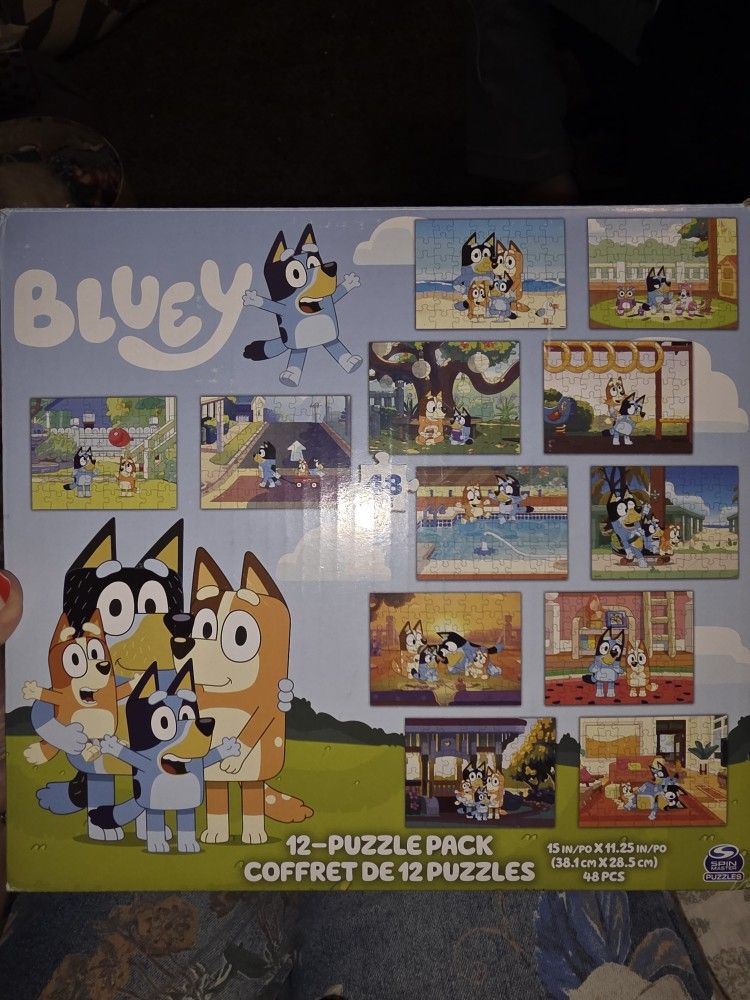 BLUEY 12 Piece Puzzle Pack