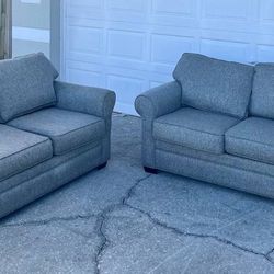 2 Grey Ashley Furniture Couches 