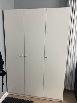 White 3-Door Wardrobe Closet
