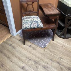 Vintage Old Phone Desk and chair.