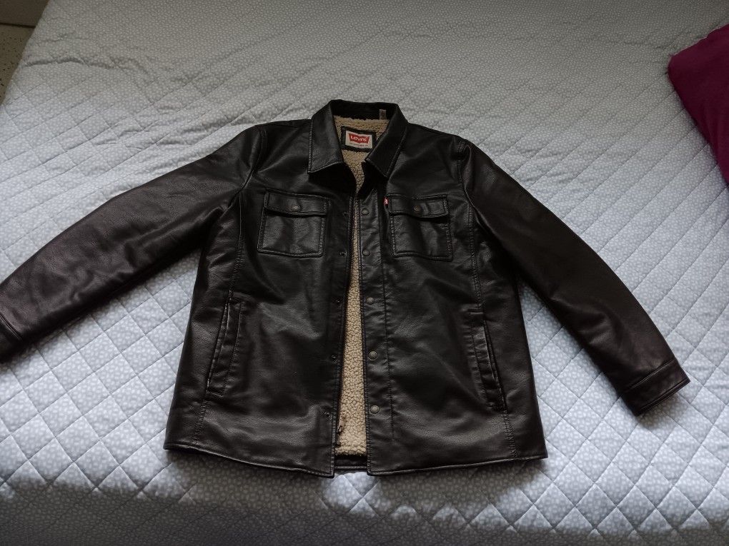 Levi's Leather Black Jacket