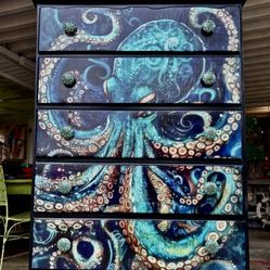 “Release The Kraken” Inspired Vintage Chest Of Drawers