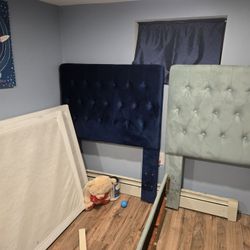 Kids Bed, Royal Blue Or Teal. Headboard, Footboard, Boxspring