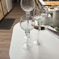Three Tall Candleholders