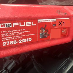 Milwaukee M18 2788-22hd Lithium-Ion Brushless Cordless 1-1/2 in. Lineman Magnetic Drill High Demand Kit With One Battery 