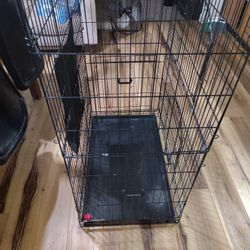 Tall Black Dog Cage