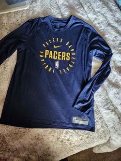 Rare Indiana Pacers Nike NBA Authentics Long Sleeve T-Shirt - Size Large