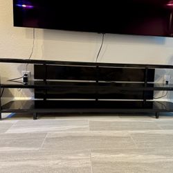 TV Console - Black Glass