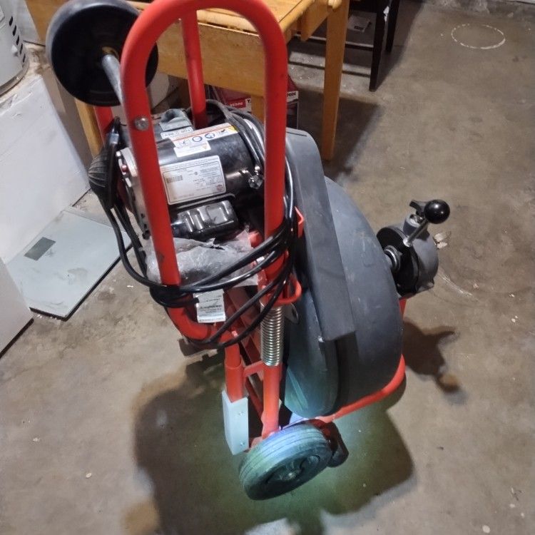 100 Ft Power Snake For Main Sewer Lines Never Used Brand New Xlnt Condition.