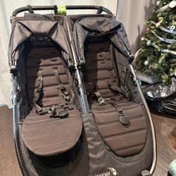 Baby Jogger City Mini GT2 All-Terrain Double Stroller Jet Black