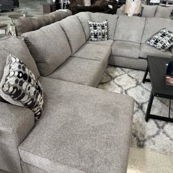 [OM] 🟪 Only $45 initial then take it home 🏡 Brand New Ballinasloe 3 Piece Sectional With Chaise U Shape Couch 
