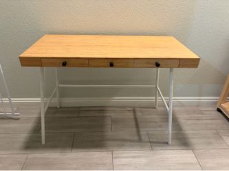 IKEA Bamboo Desk with 3 Drawers