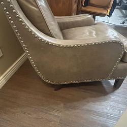 Real Leather Super Comfy Accent Chair 