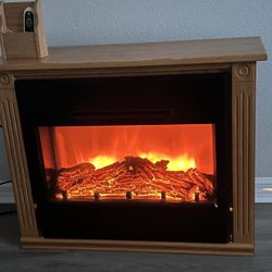 Electric Fireplace Heater with Wood Mantel – Cozy & Stylish 
