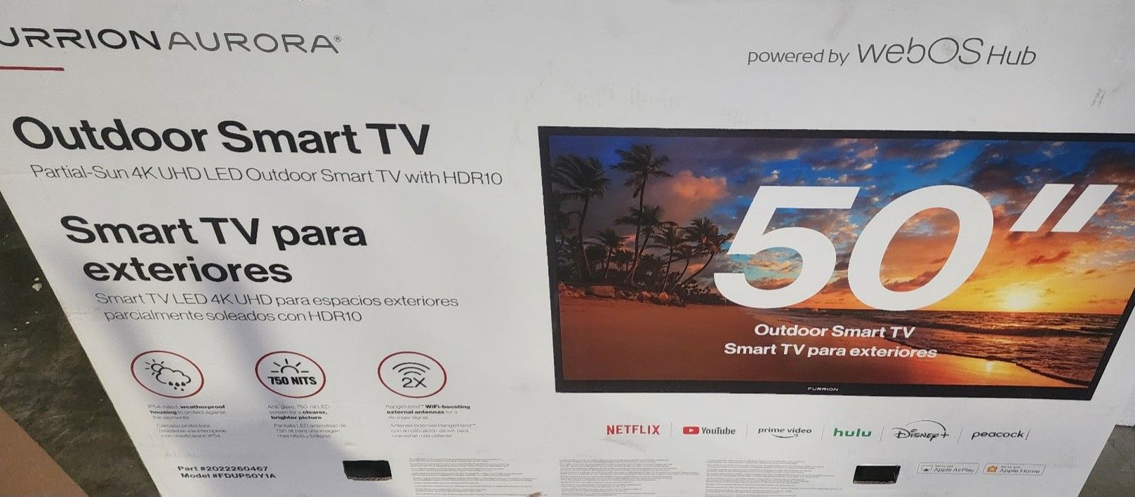 TV OUTDOOR SMART 50"