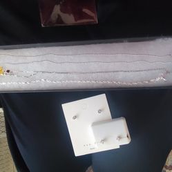 New 925 Stamped Sterling Silver Set For Sale