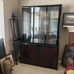 Black China Cabinet w/glass shelves 