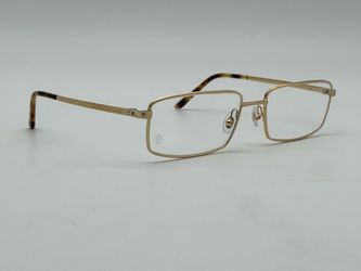 SANTOS DE CARTIER FULL RIM GOLDEN SQUARE EYEGLASSES NEW 100% GENUINE ~$1325