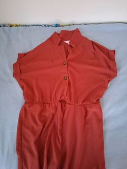 Orange romper womens extra large