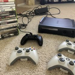 XBOX 360 Game Console, Controllers, and Games